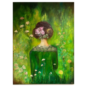 Assise dans l’herbe